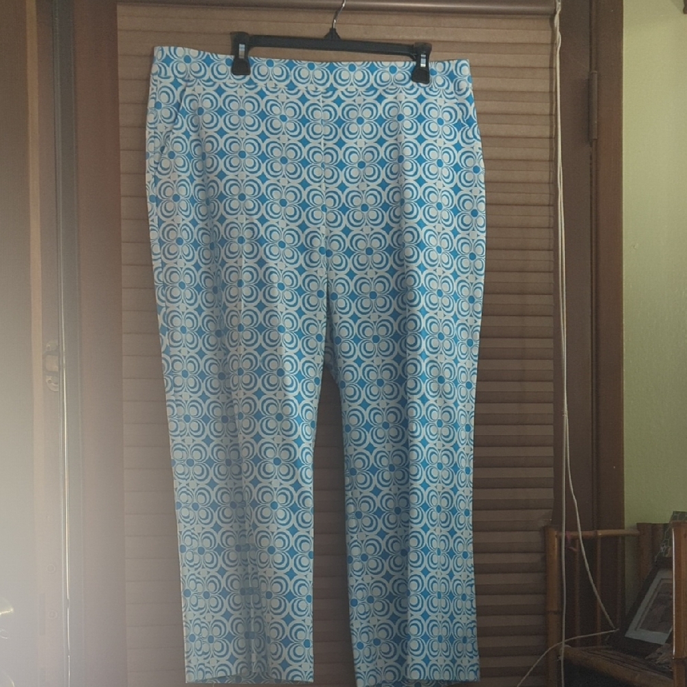 Trina Turk Flaire 2 Cropped Festive Party Pants NWT 16